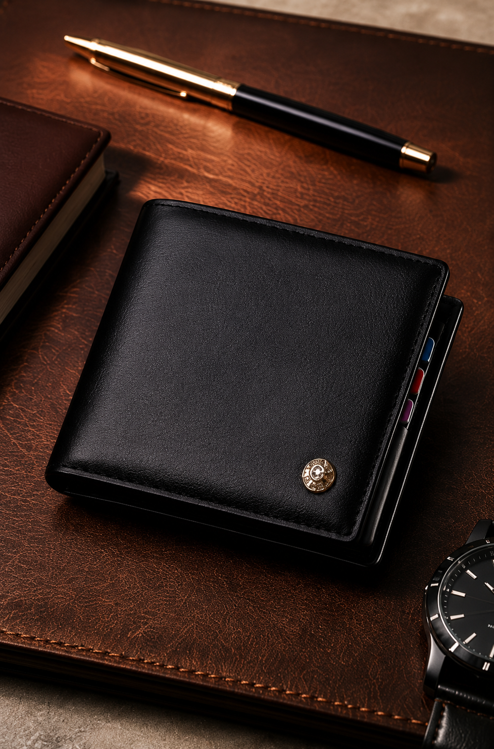 Carteira Masculina Laorentou Signature – Couro Legítimo Premium