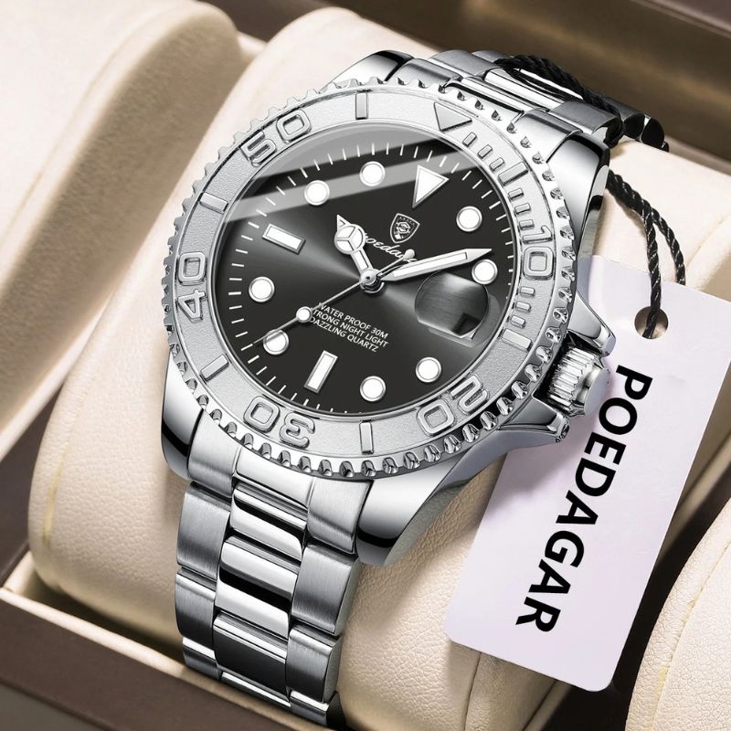 Poedagar Submariner Silver Black
