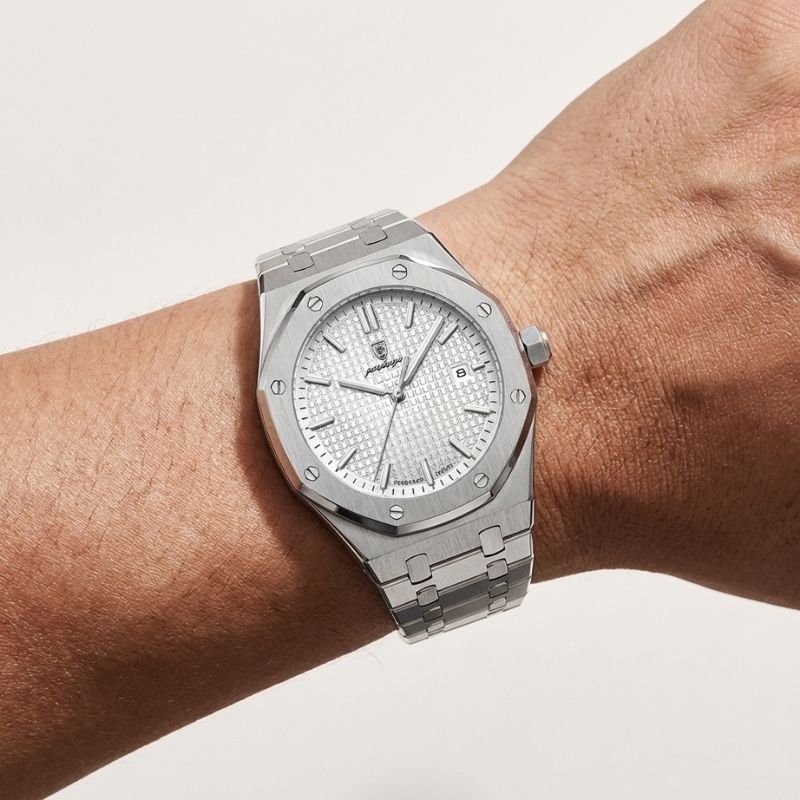 Poedagar Deluxe Octagon Silver White