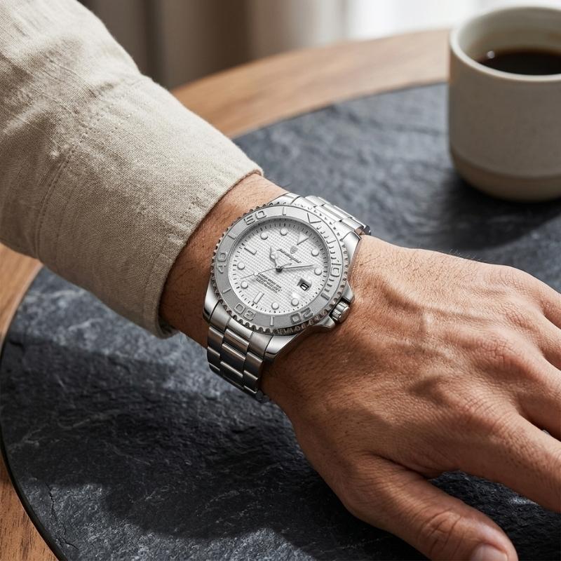 Poedagar Submariner Silver White
