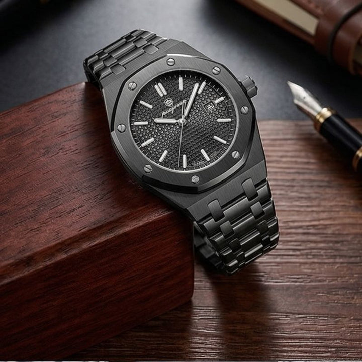 Poedagar Deluxe Octagon All Black Watch