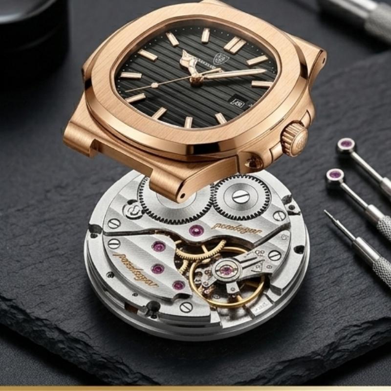 Poedagar Nautilus Rose Black Watch
