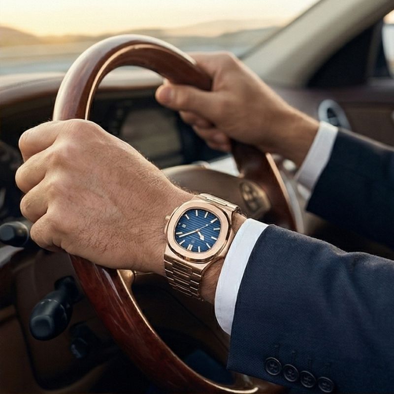 Poedagar Nautilus Rose Blue Watch