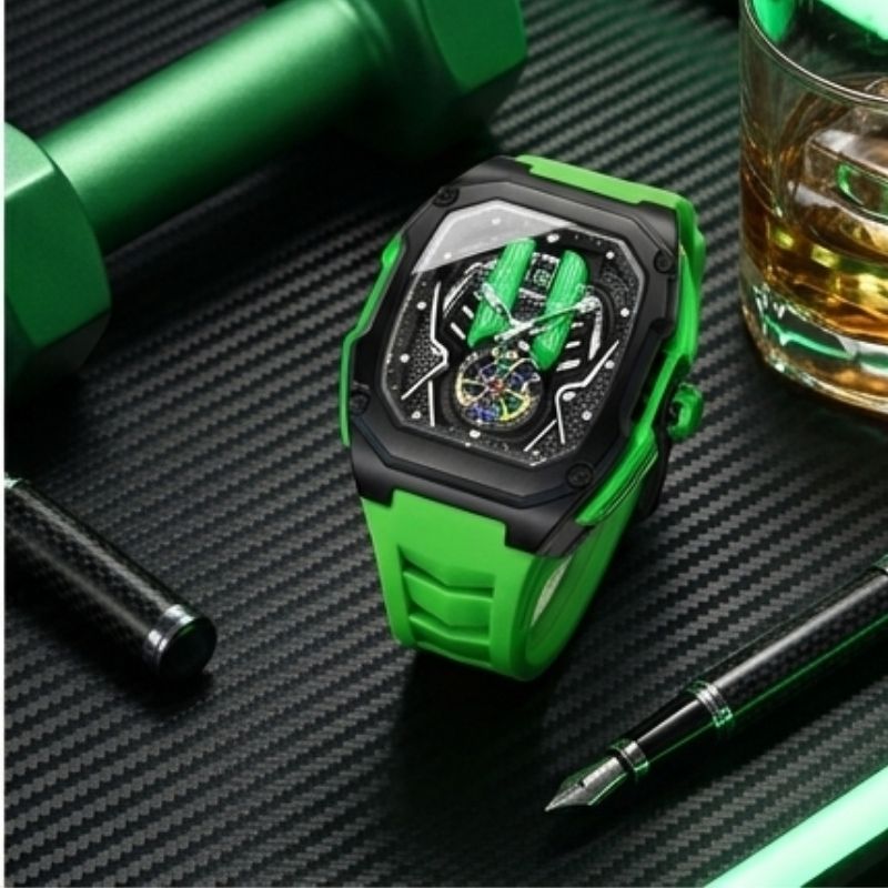 Poedagar Velocity Green Watch