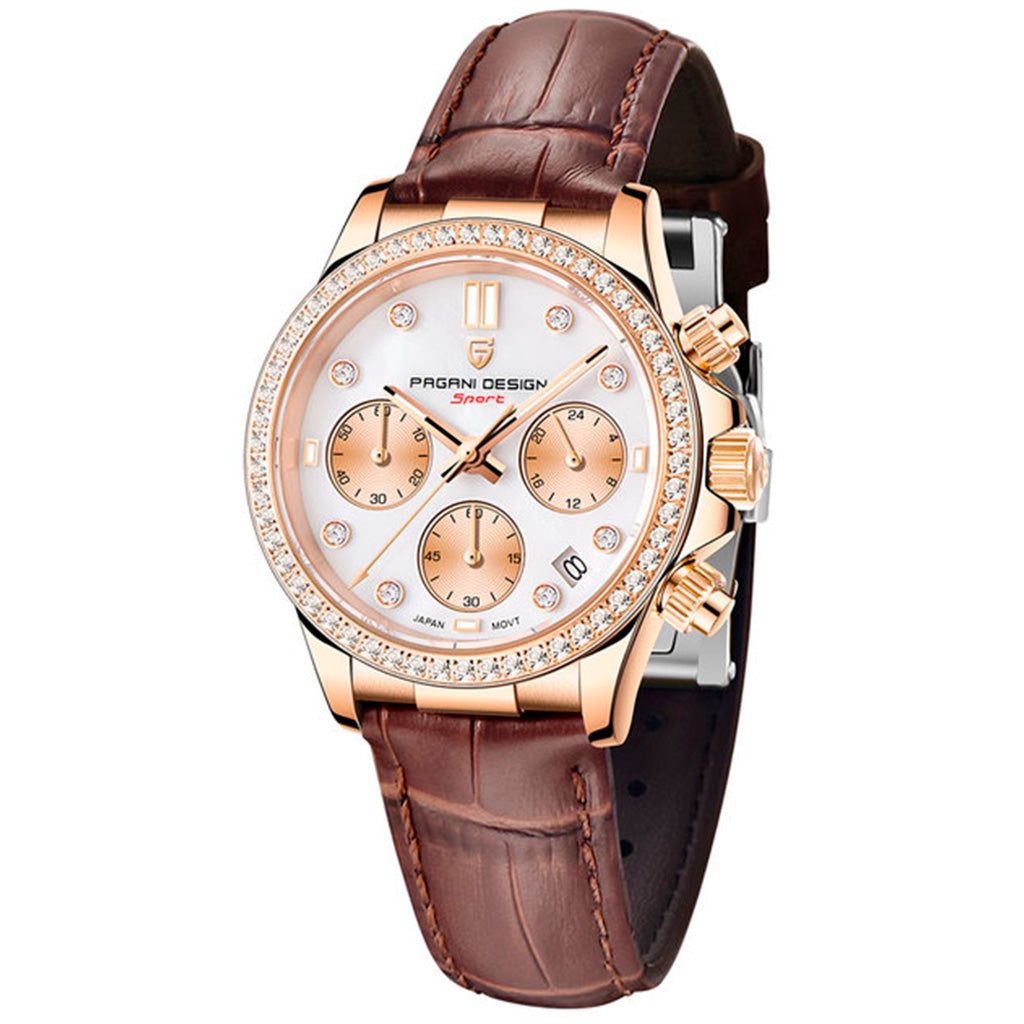 Women's Watch Pagani Design Daisy Gold Brown product photo