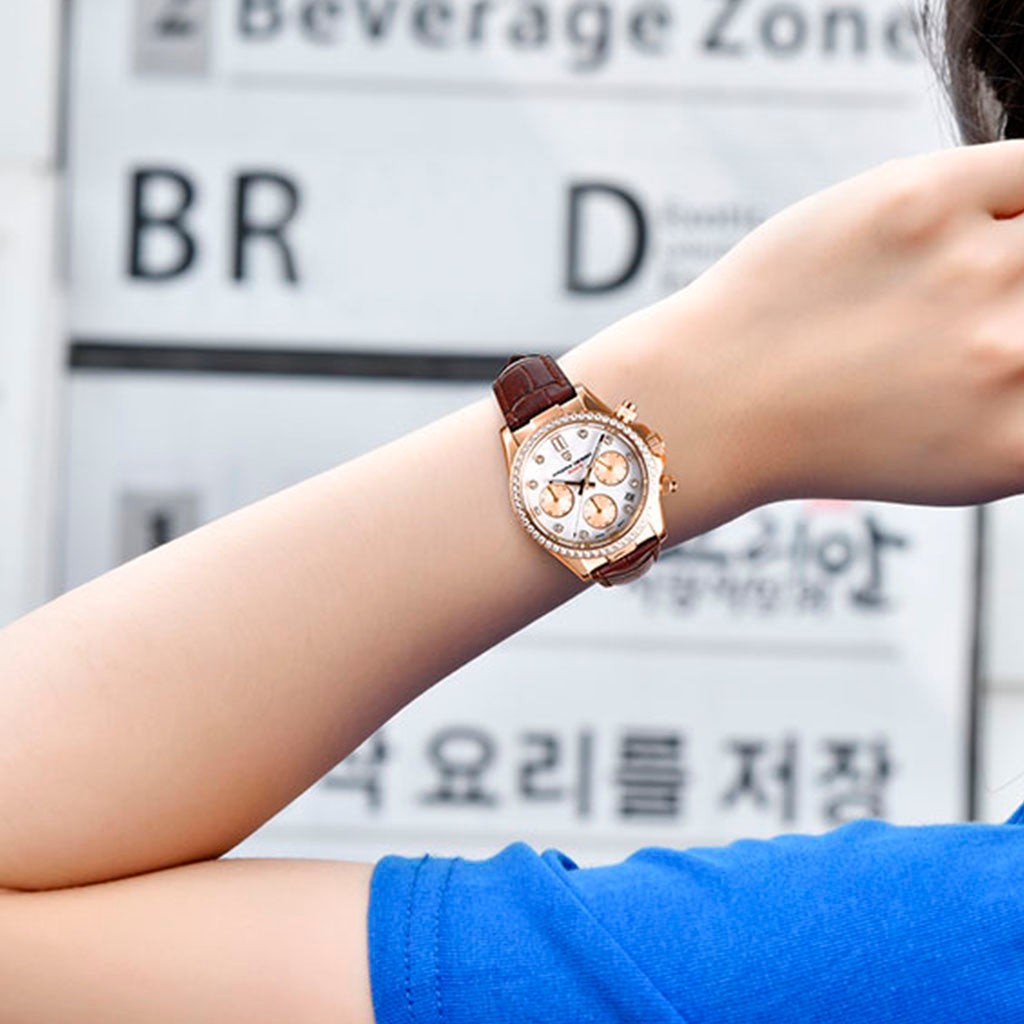 Women's Watch Pagani Design Daisy Gold Brown product photo
