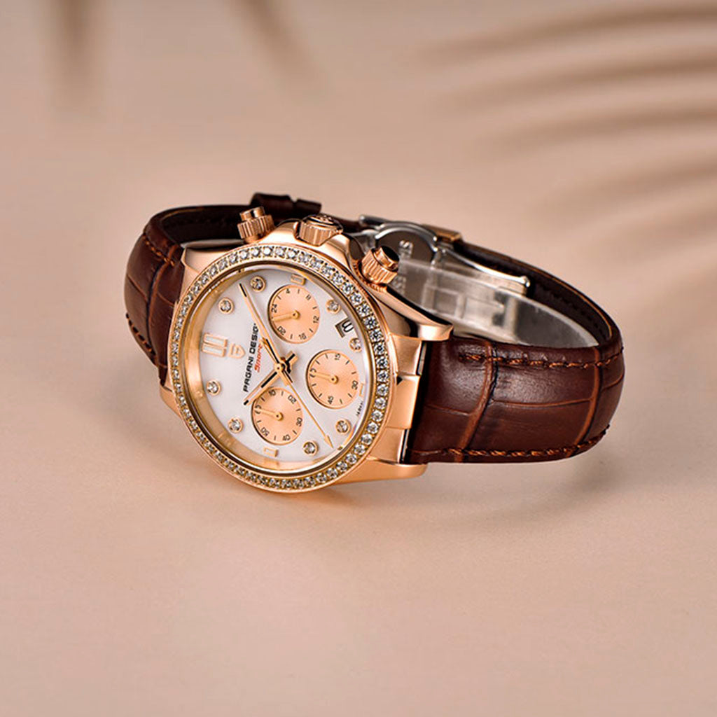 Women's Watch Pagani Design Daisy Gold Brown product photo