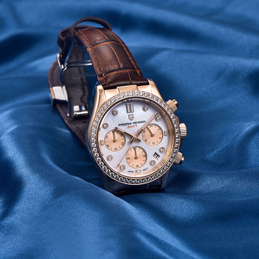 Women's Watch Pagani Design Daisy Gold Brown product photo