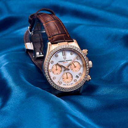 Women's Watch Pagani Design Daisy Gold Brown product photo