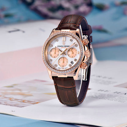 Women's Watch Pagani Design Daisy Gold Brown product photo
