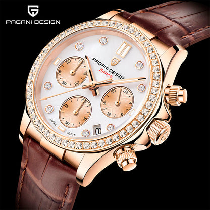 Women's Watch Pagani Design Daisy Gold Brown product photo