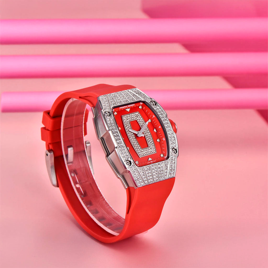 Women's Watch Pagani Design Marigold Red Silver product photo