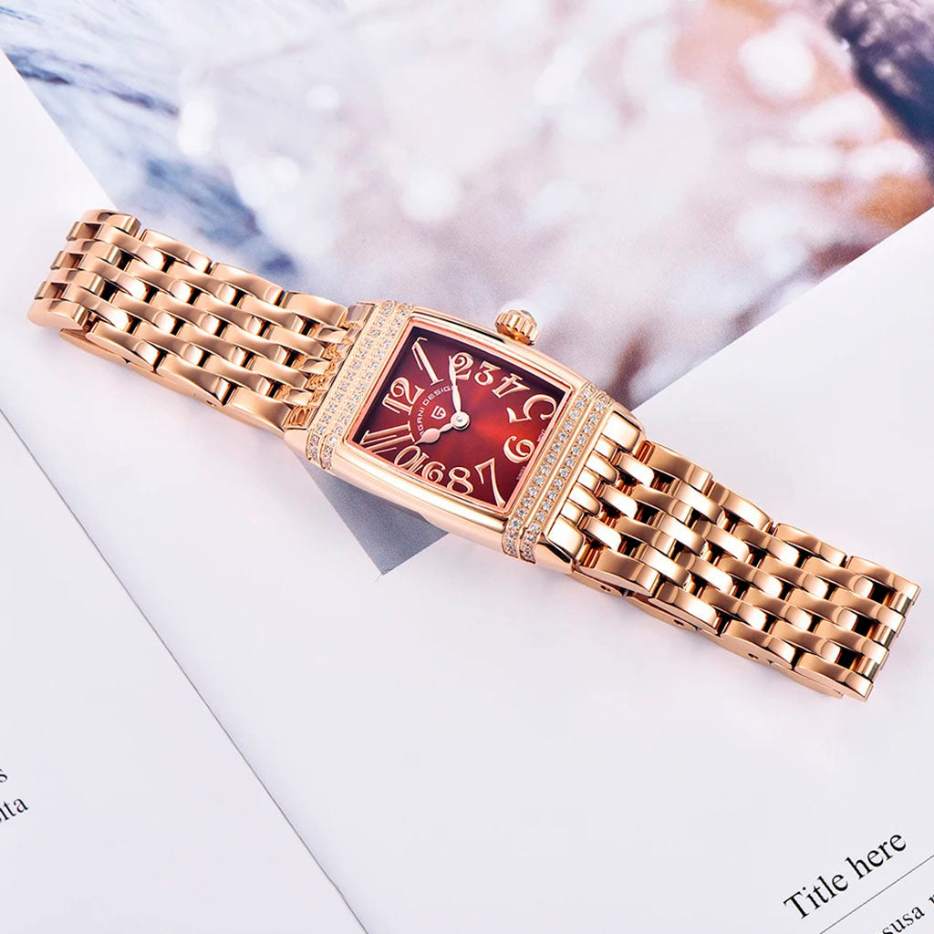 Women's Watch Pagani Design Sunflower Gold Red product photo