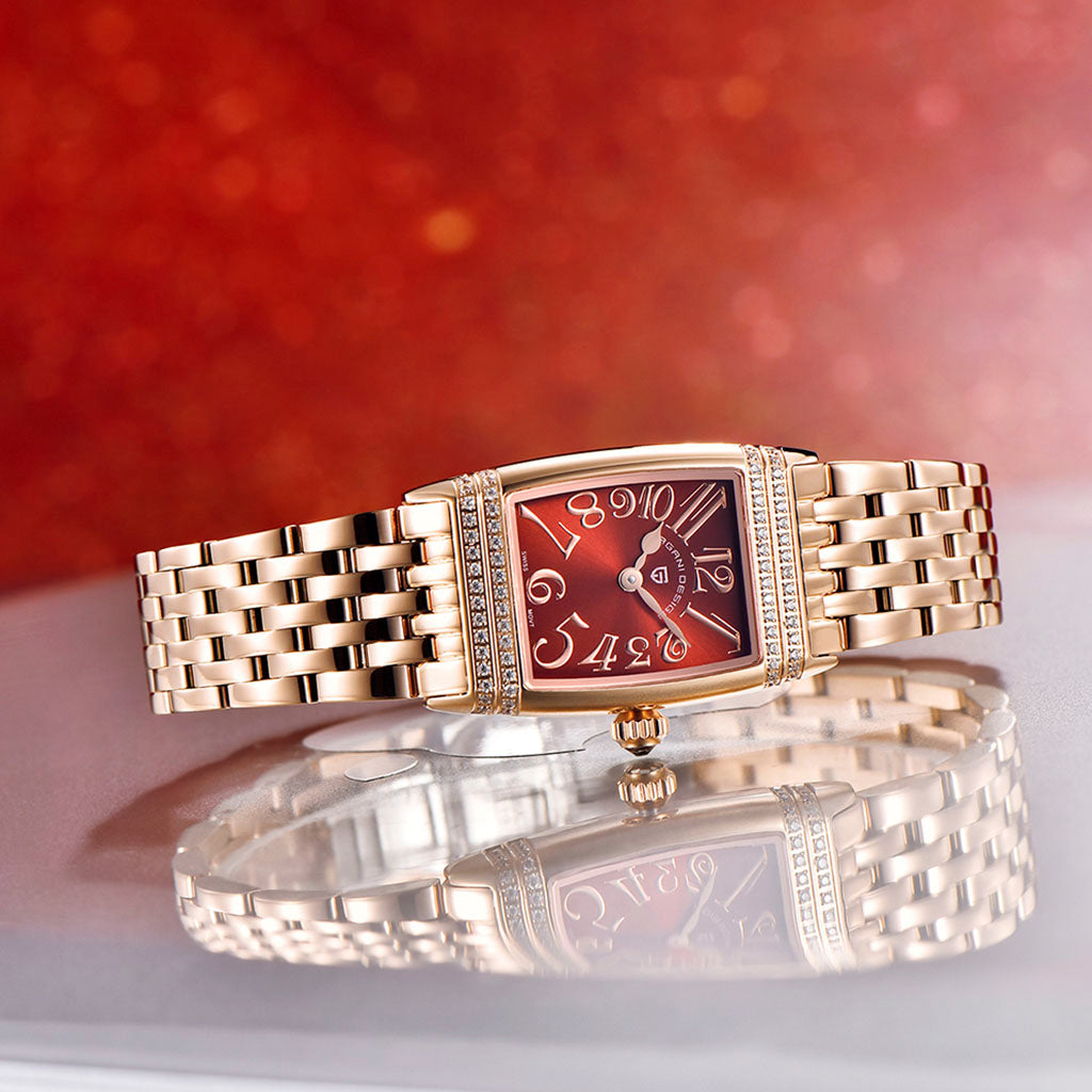 Women's Watch Pagani Design Sunflower Gold Red product photo