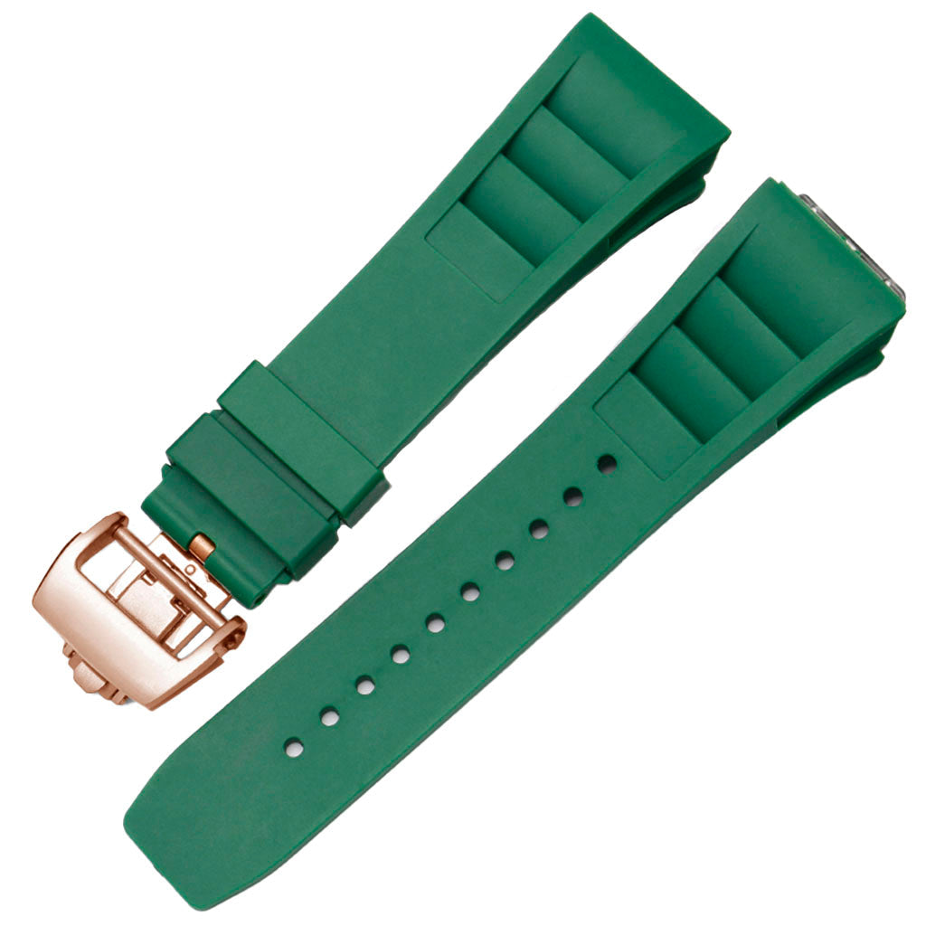 Pulseira de borracha verde compatível com Pagani Design Birmingham