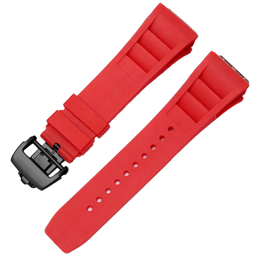 Red Rubber Strap Compatible with Pagani Design Birmingham
