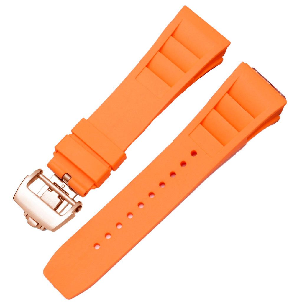 Pulseira de borracha laranja compatível com Pagani Design Birmingham