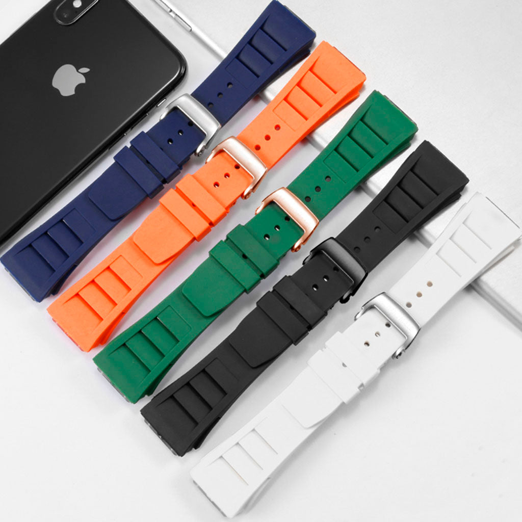 Pulseira de borracha laranja compatível com Pagani Design Birmingham